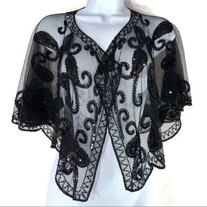 BABEYOND 1920s Sequin Shawl Wrap Beaded Evening
